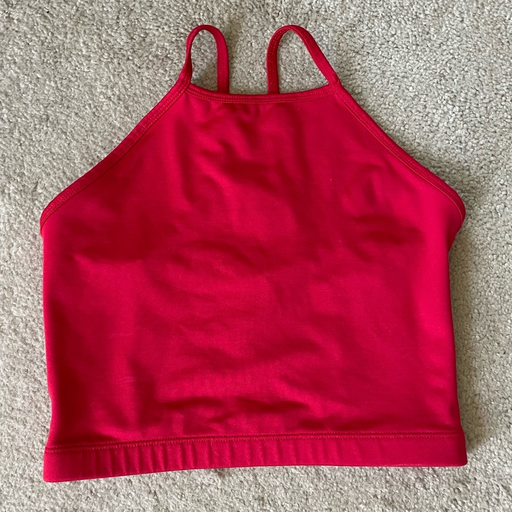 Forever 21 athletic halter crop top with crossing back straps - Small